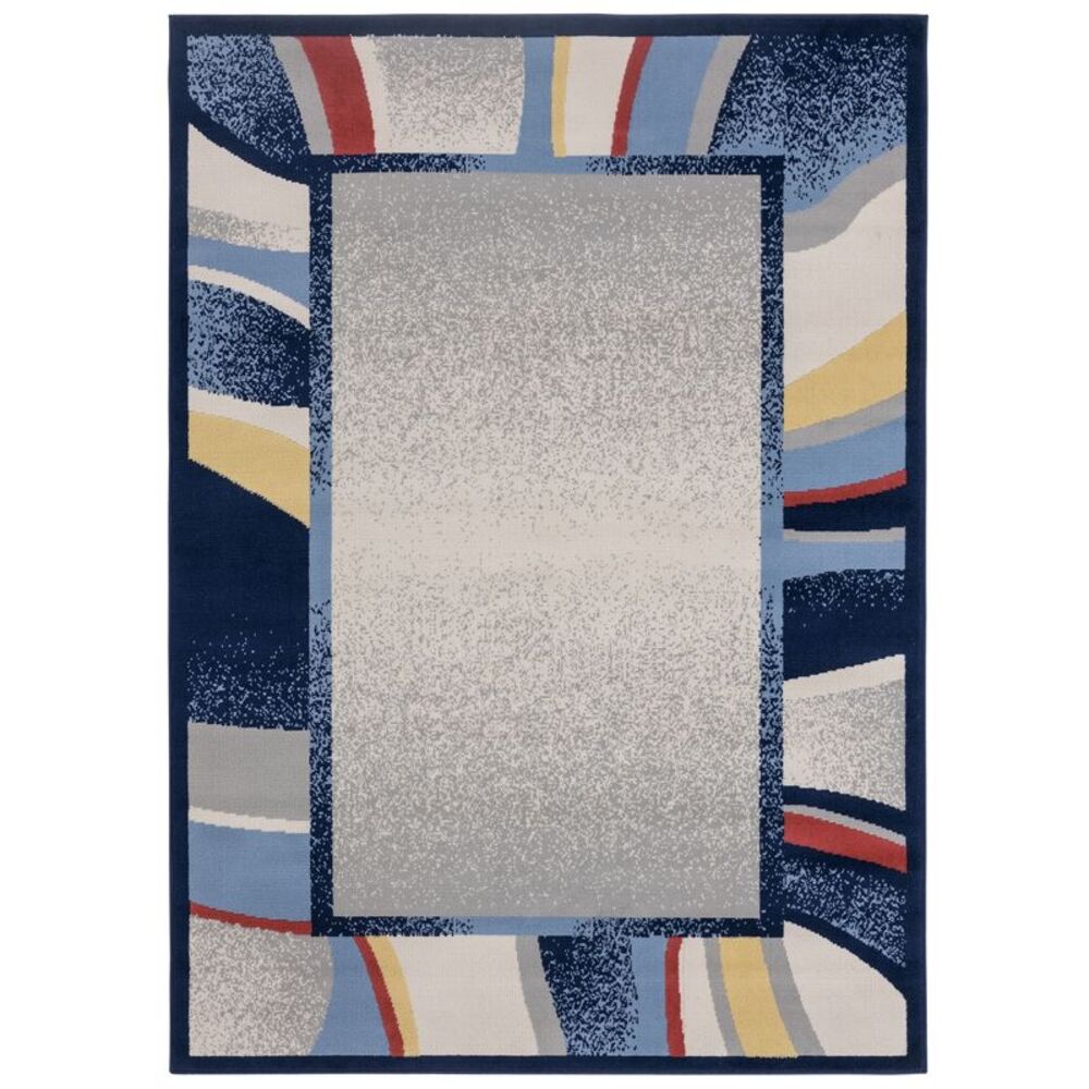 Home Dynamix Premium Area Rugs: YK 7542-332 Navy-Multi Rug: 5' 2" x 7' 4"